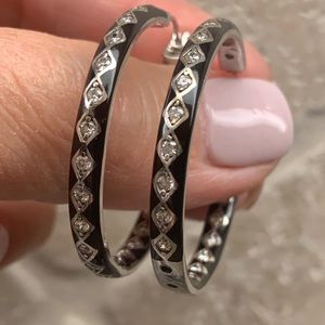 Hidalgo SS//Black Enamel Hoops